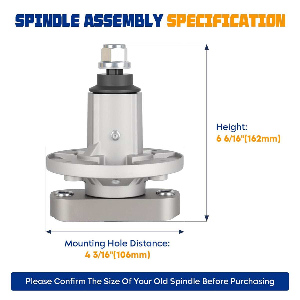 Aeagle GY20785 spindle compatible with Scotts and Deere decks