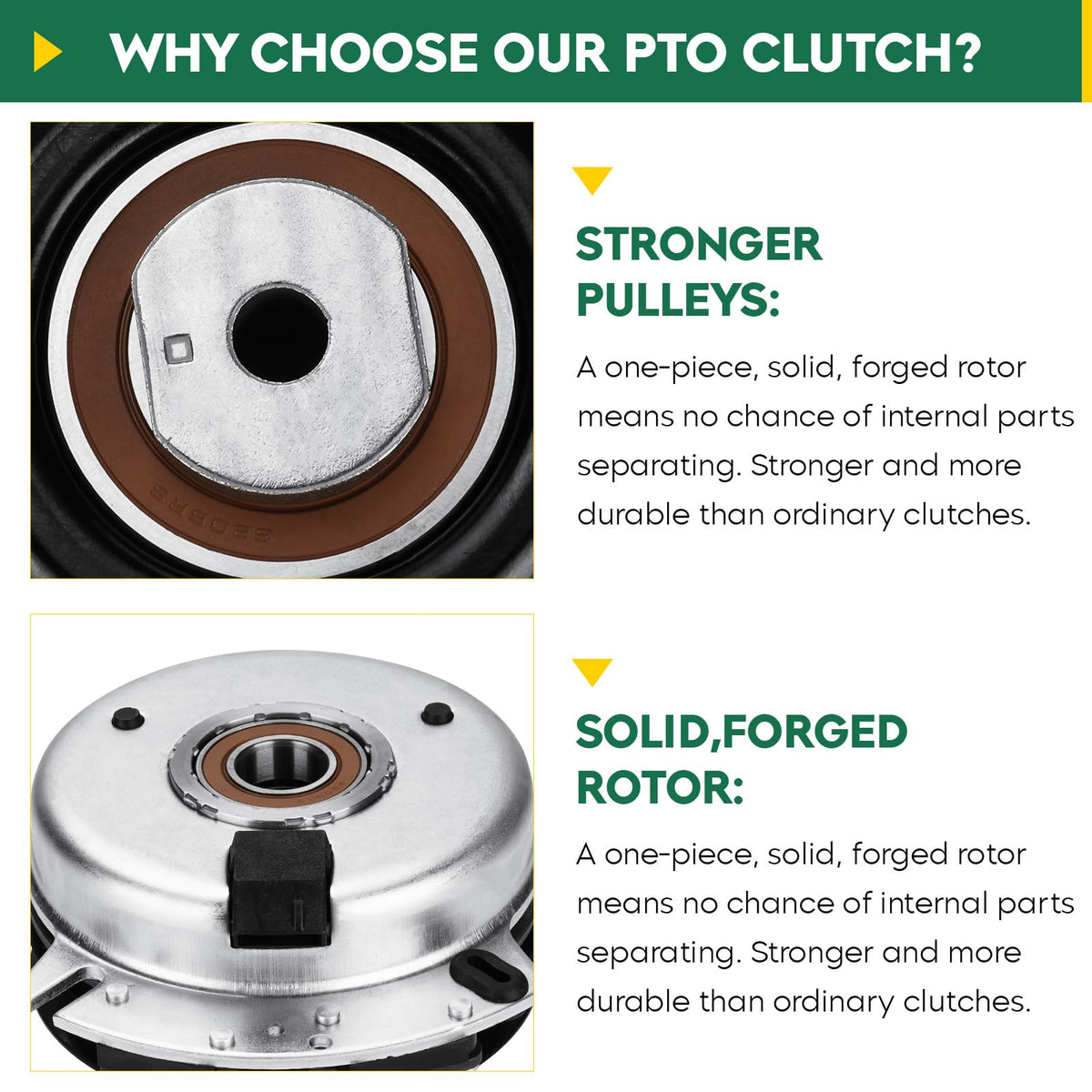 Aeagle GY20878 PTO clutch pulley assembly for accurate belt alignment