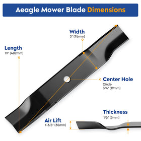 Aeagle high lift blade compatible with GTX2154 models.