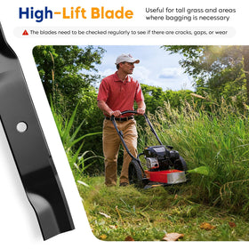 Aeagle blade installation ready on mower.