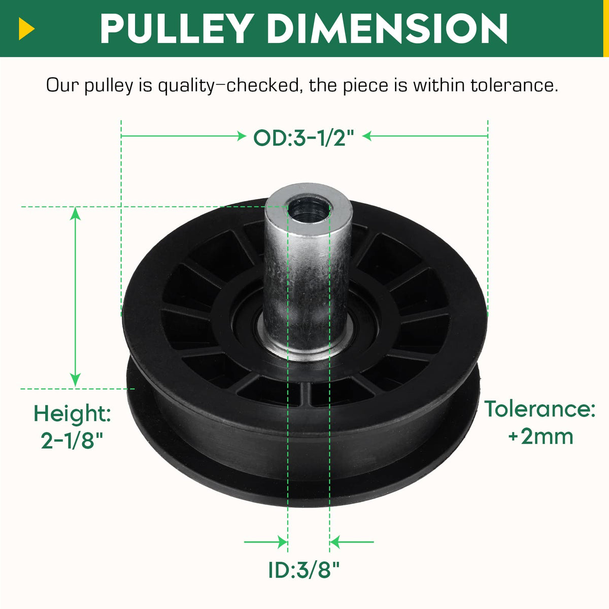 Aeagle idler pulley in belt contact area optimizing tension