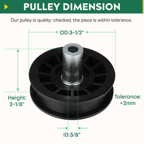 Aeagle idler pulley in belt contact area optimizing tension