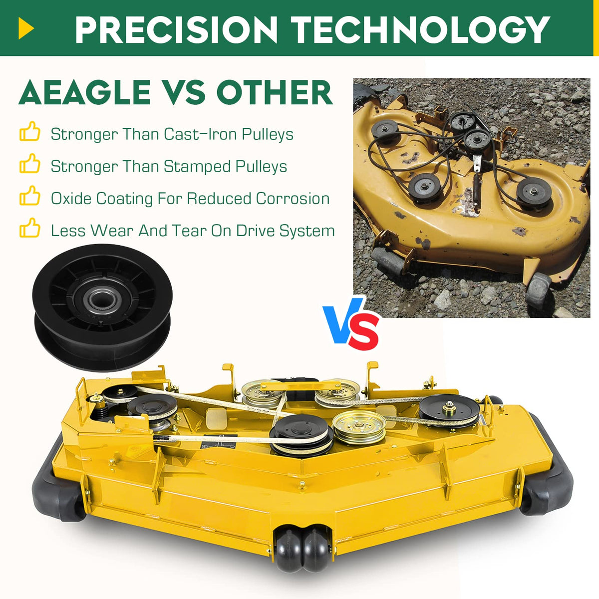 Aeagle idler pulley belt routing path illustration for proper alignment