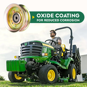 Aeagle idler pulley durability shot shows sturdy construction for long use.