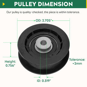 Aeagle idler pulley replacement for 106-2176 offers quick swap and reduced downtime.