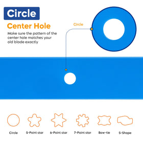 Aeagle Toothed Mower Blade center-hole 5/8-inch fits many 61-inch decks.