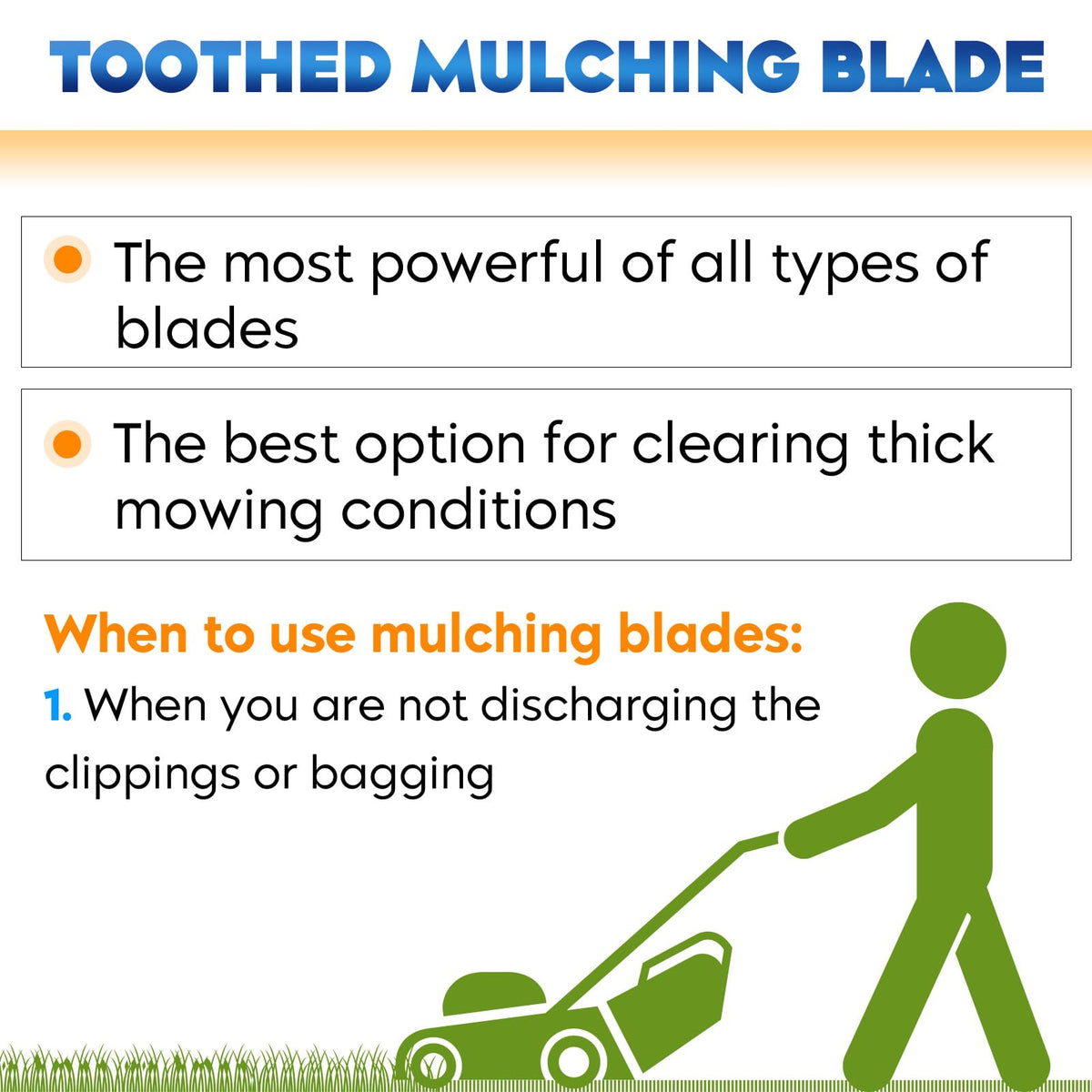 Aeagle two-pack lawn blades shown side by side for scale