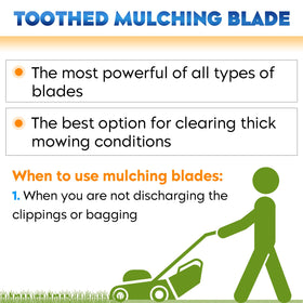 Aeagle two-pack lawn blades shown side by side for scale