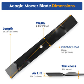 Aeagle two-pack packaging highlighting savings and convenience for mower maintenance.