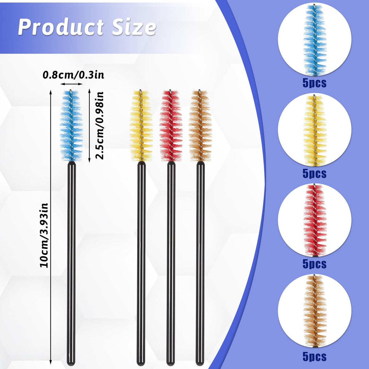 Aeaocvo hummingbird feeder brushes in red for precise small-part cleaning.