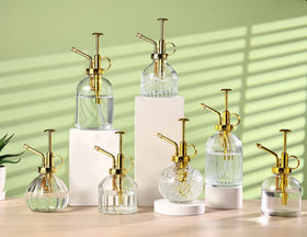 Aebor clear glass mister suitable for indoor-outdoor plant care.