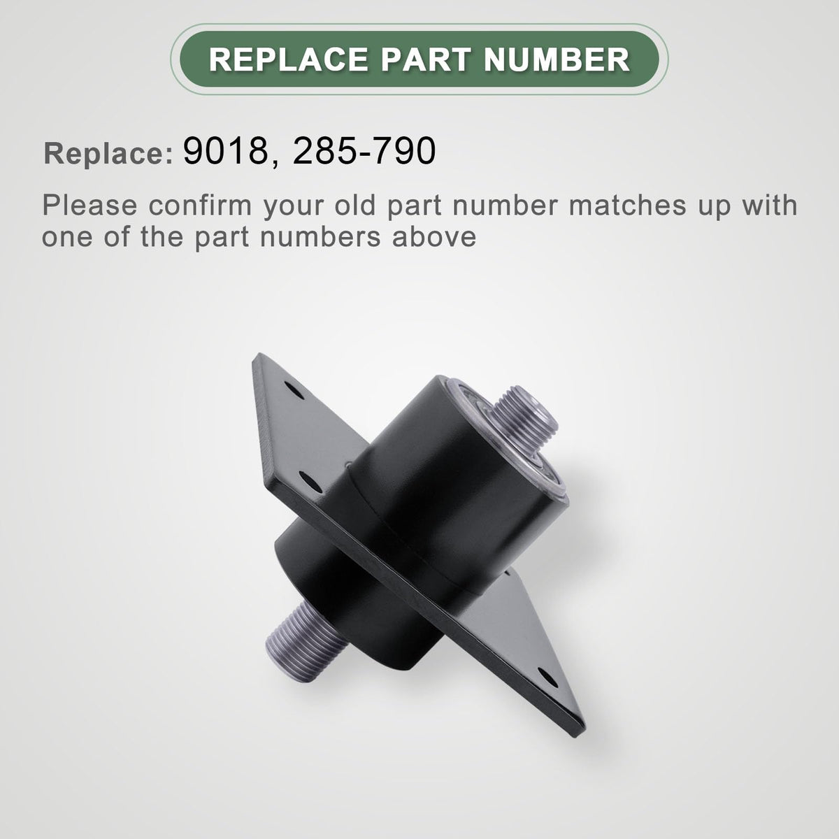 AEFHKM spindle assembly fit-check highlights bolt-on compatibility for easy installation.