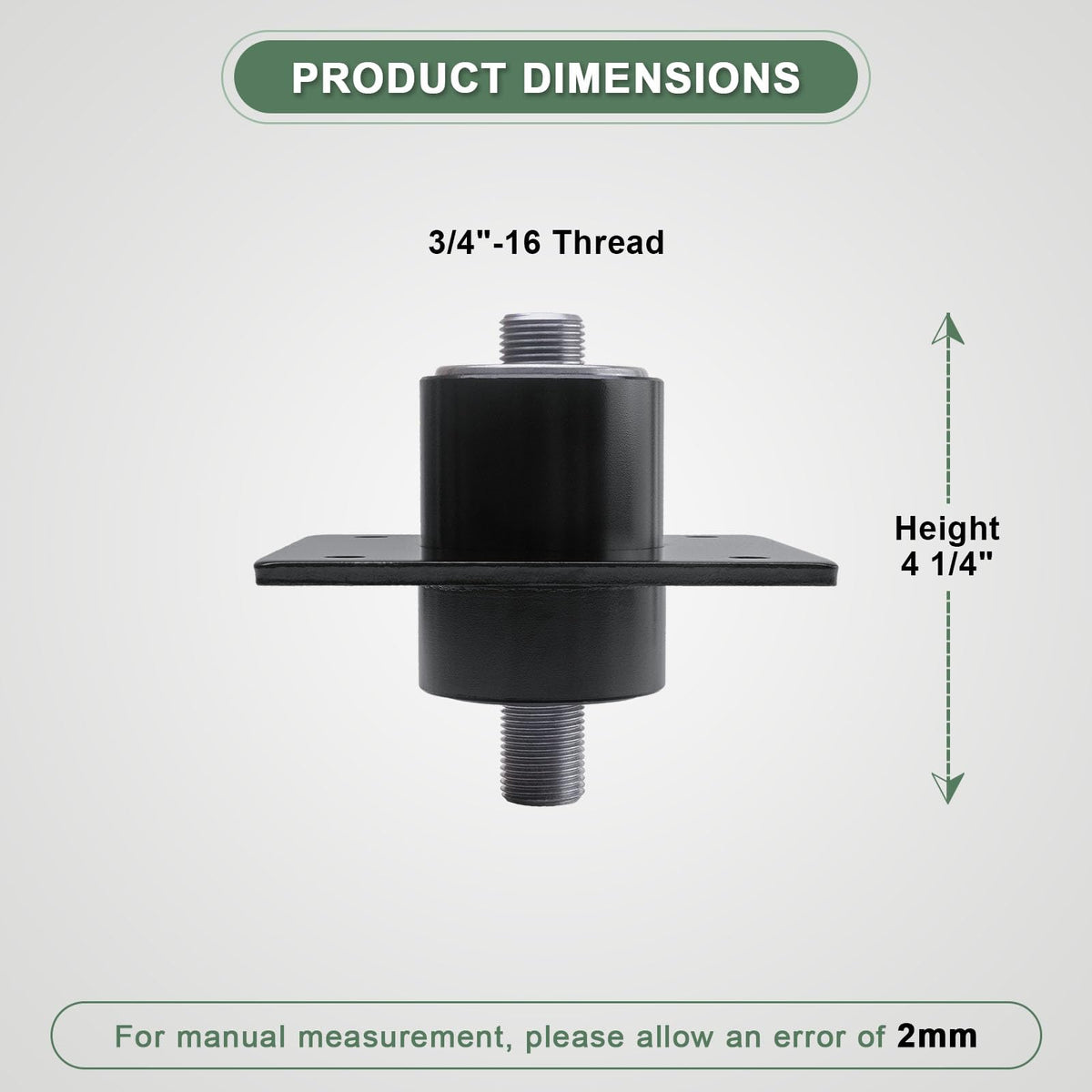 AEFHKM spindle housing with durable anti-corrosion coating protects against moisture and debris.