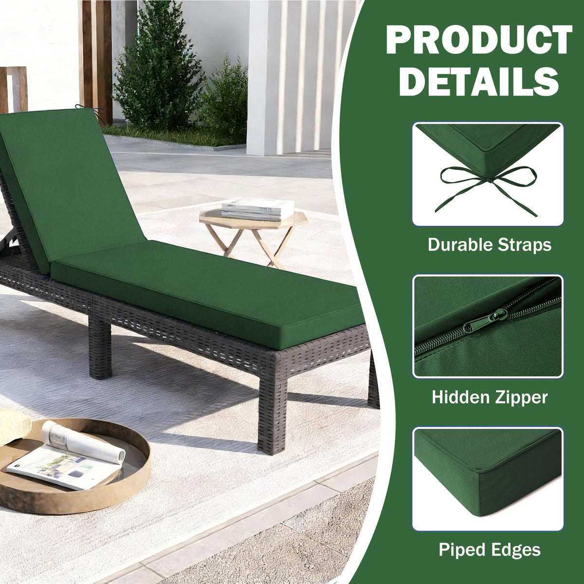 Aegisun cushion dimensions for seat and backrest ensure proper fit.