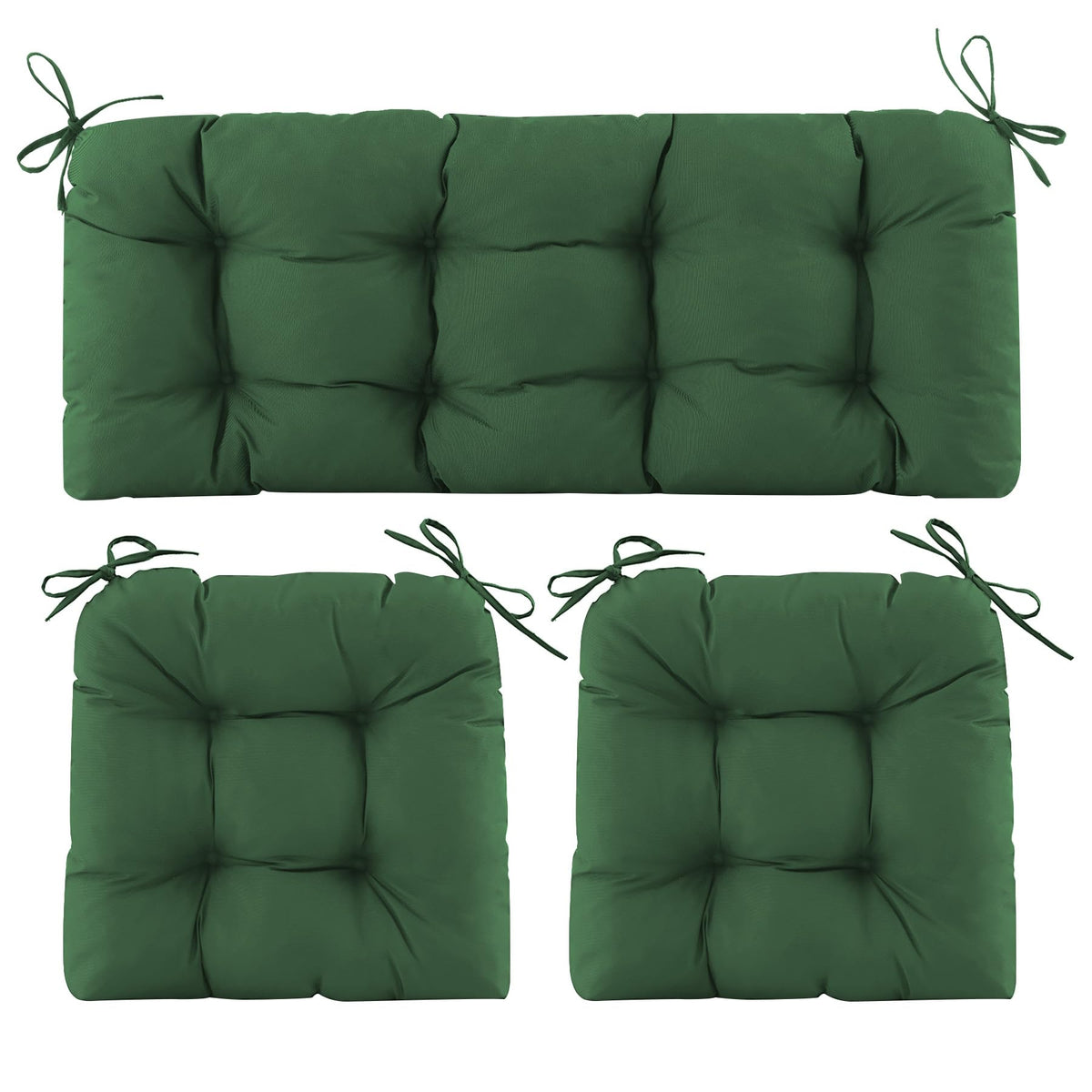 Aegisun wicker cushions three-piece set on outdoor seating for patio use