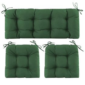 Aegisun wicker cushions three-piece set on outdoor seating for patio use