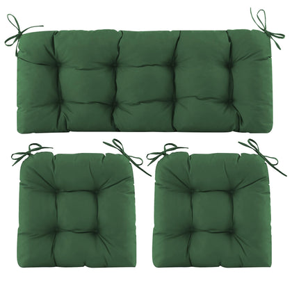 Aegisun wicker cushions three-piece set on outdoor seating for patio use