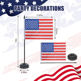 AEHKD weighted desk flag base keeps mini flags upright and stable