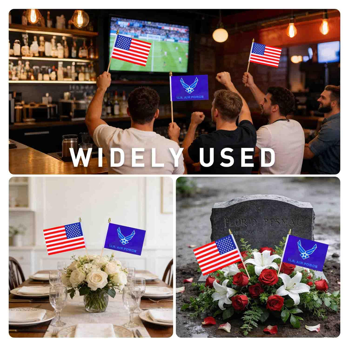 AEHKD fade-resistant patriotic flags that stay bright indoors and outdoors