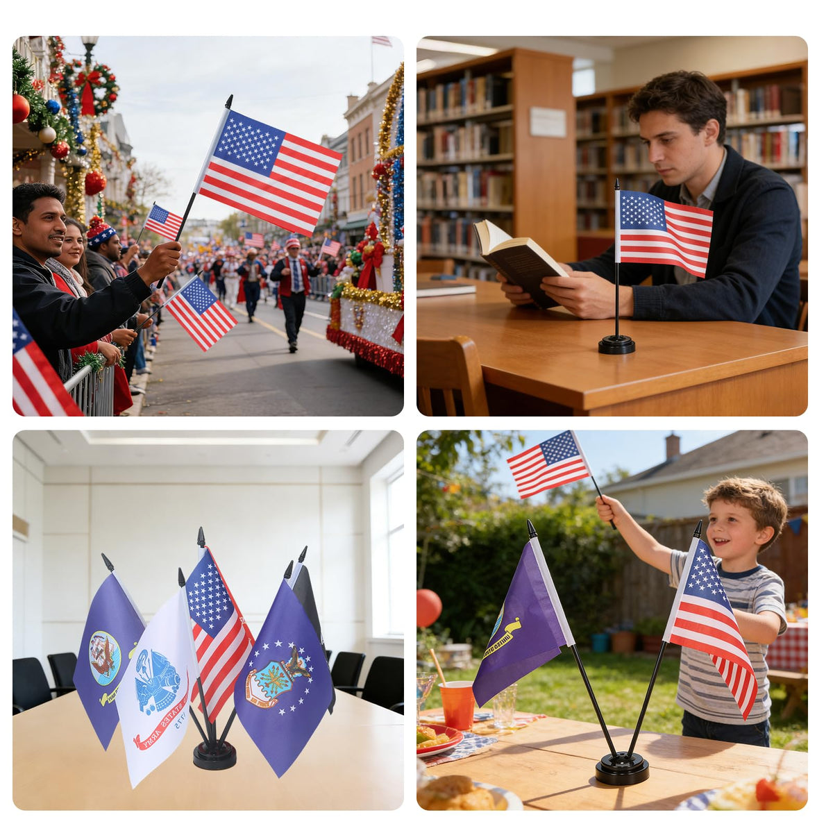 AEHKD compact set fits small spaces while elevating patriotic desk decor