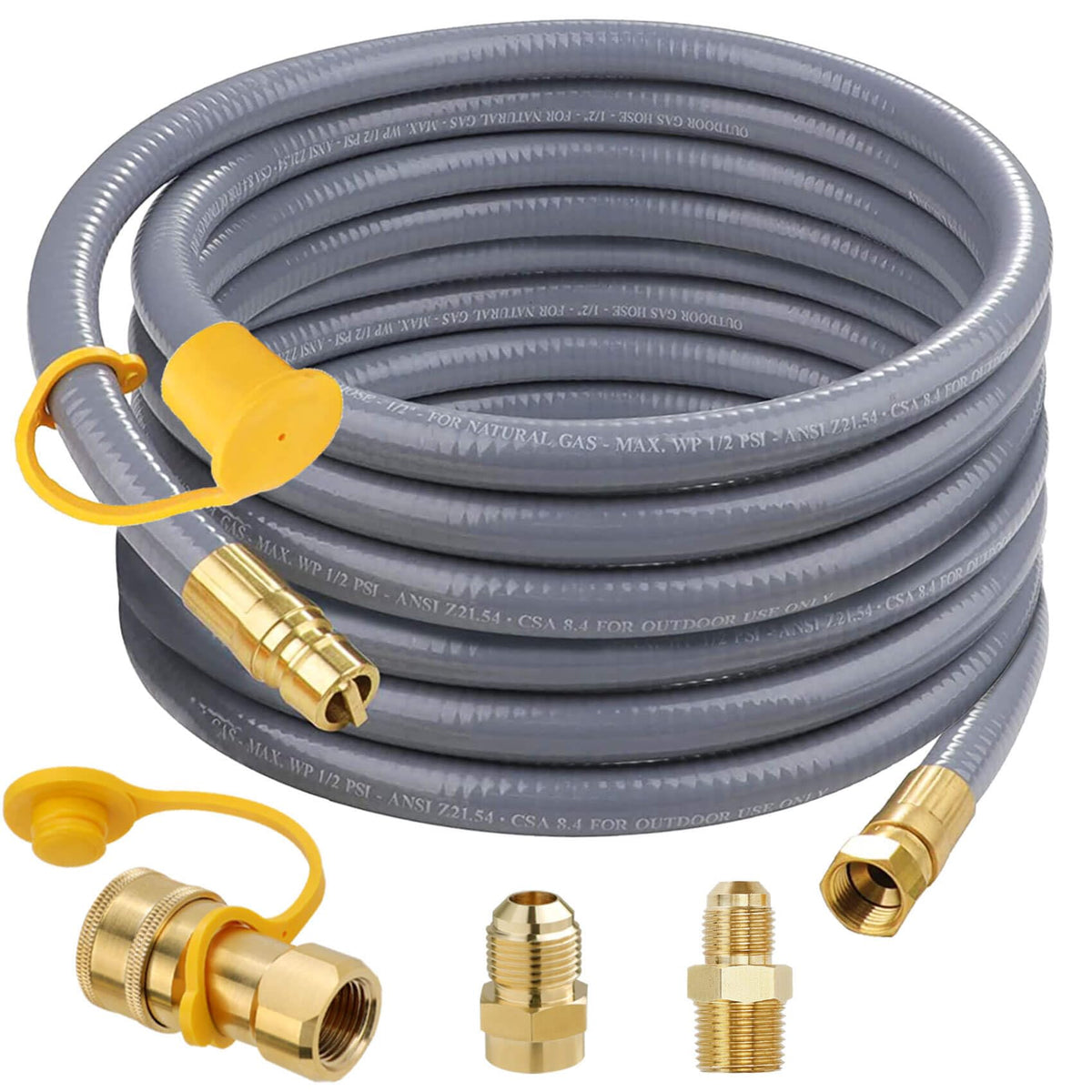Aekops 36ft natural gas hose with quick connect fittings for easy outdoor setups