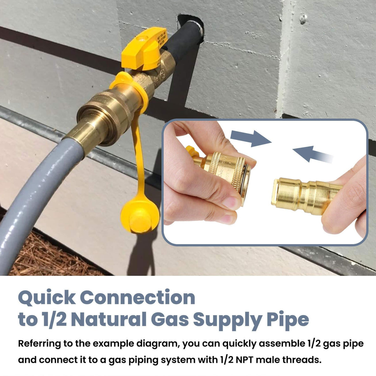 Aekops CSA-certified natural gas hose suitable for outdoor grilling