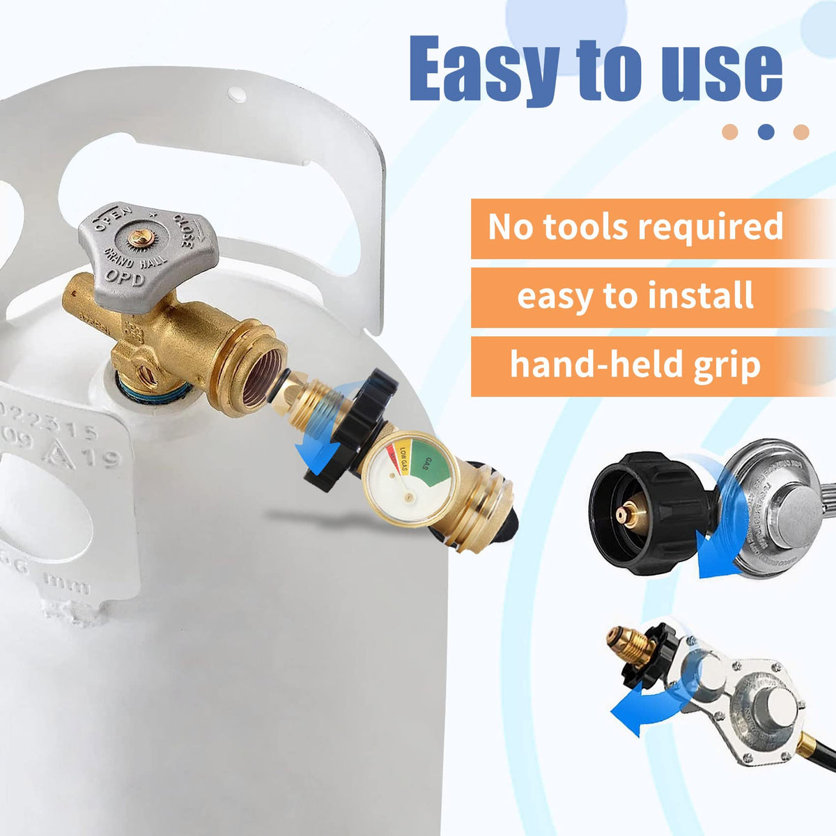 Aekops in-use on a grill demonstrates reliable gas flow and safety