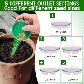 Aeloer 7-piece multifunctional set for digging, spacing, and sowing.