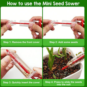 Aeloer adjustable seed control dial fine-tunes seed output for different seeds.