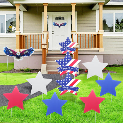 Aeloer eagle yard sign for bold Independence Day curb appeal