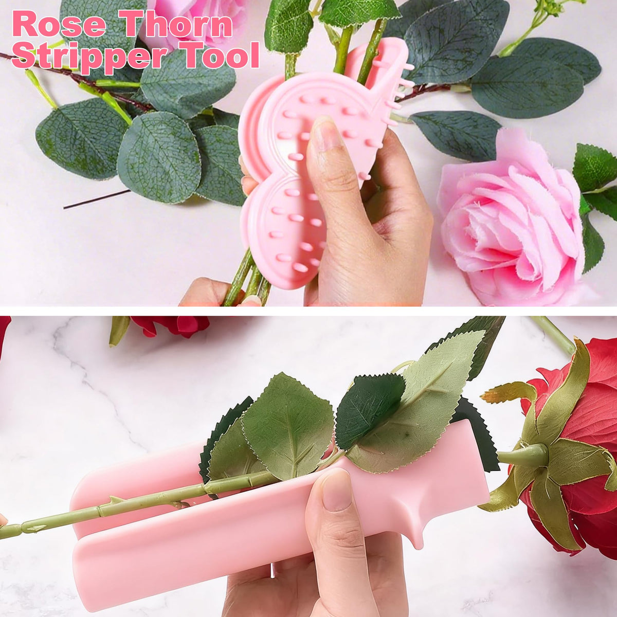 aeloer Rose Thorn Stripper Tool with rubber stripper for gentle thorn removal