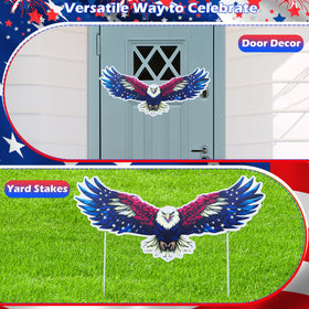 Aeloer blue-striped star sign brightens outdoor decor for July 4th