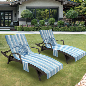 AELS Lounge Chair Towel Cover measures 85 by 30 inches for full chair coverage.