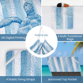 AELS Lounge Chair Towel Cover four corner straps secure on windy days.