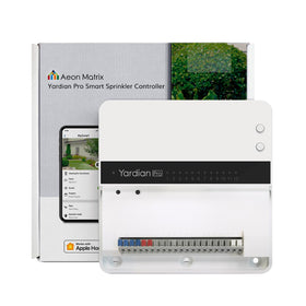 Compact Yardian Pro design fits existing irrigation boxes neatly