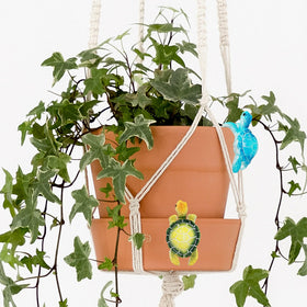 AEOSEAZTU turtle planter yellow decor elevates succulents with sunny, playful color.
