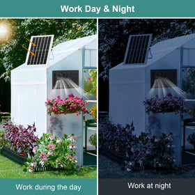 AEQ compact design solar fan for versatile wall mounting