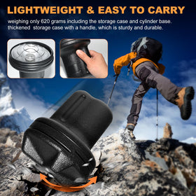 AeriePrecium foldable cylinder base for added stability outdoors.