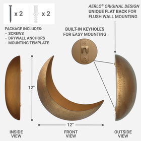 AERLO Moon Wall Planter mounted on wall to save space.