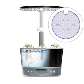 AeroGarden Harvest Elite 360 vacation mode helps keep plants healthy while away.