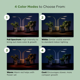 AeroGarden Trio Grow Light adjustable for plants up to 12 inches tall