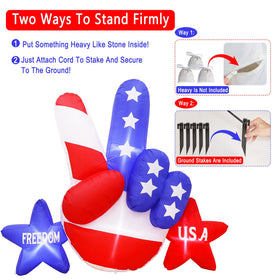 AerWo front door patriotic inflatable creates festive curb appeal.