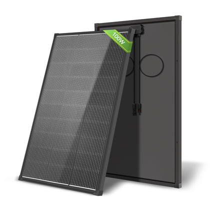 AeternaSol 100W panel front view for compact off-grid RV power