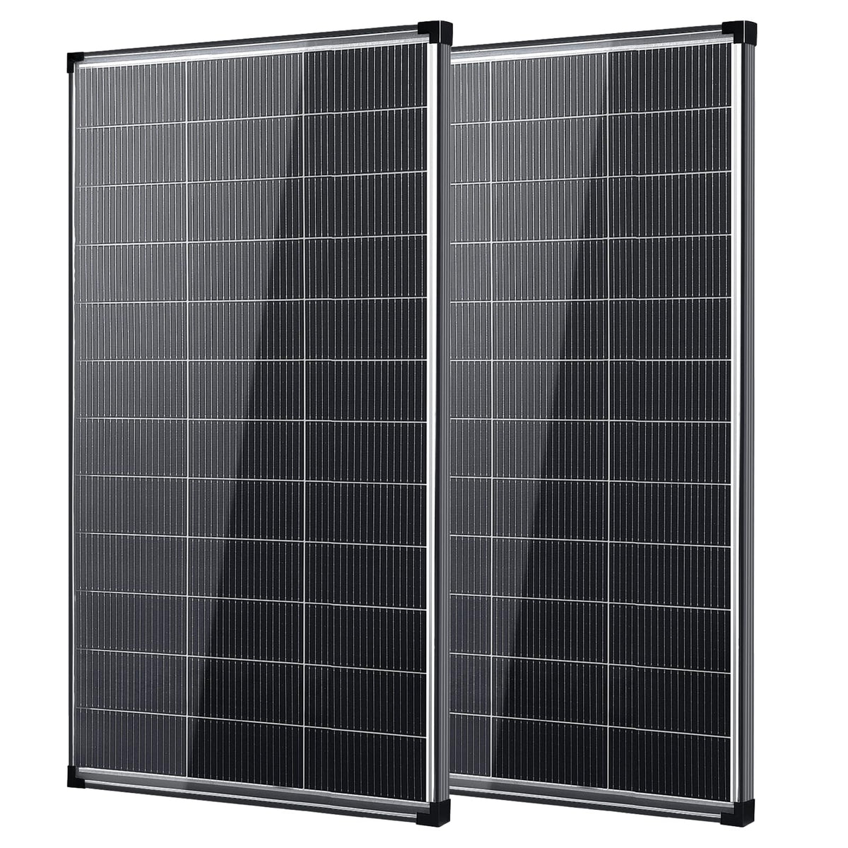 AeternaSol 200W bifacial panel front view highlighting high‑efficiency cells