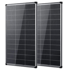 AeternaSol 200W bifacial panel front view highlighting high‑efficiency cells