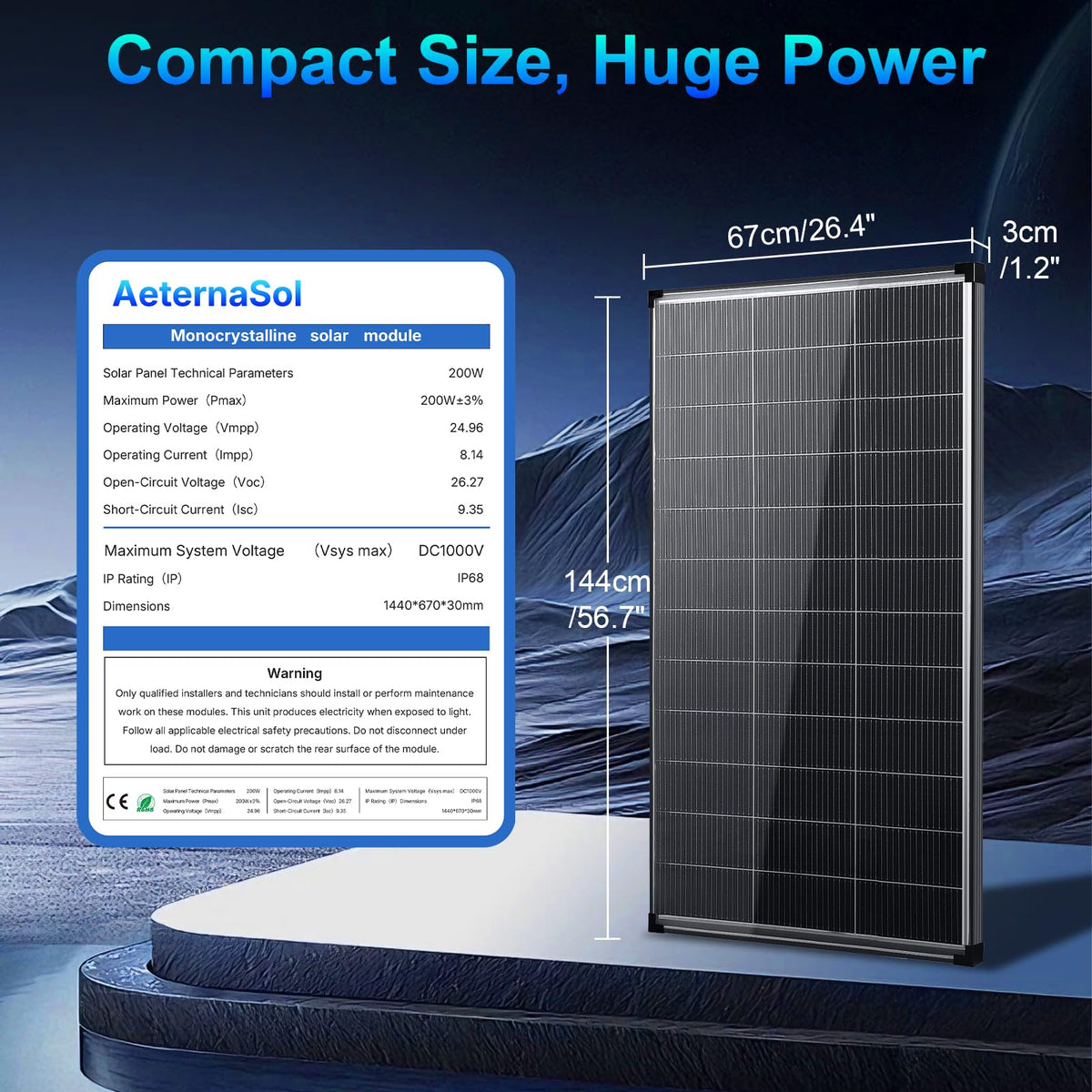 AeternaSol bifacial performance in varied outdoor settings