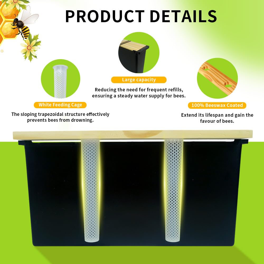 Aetwhy feeder installed in hive slot demonstrating proper placement.