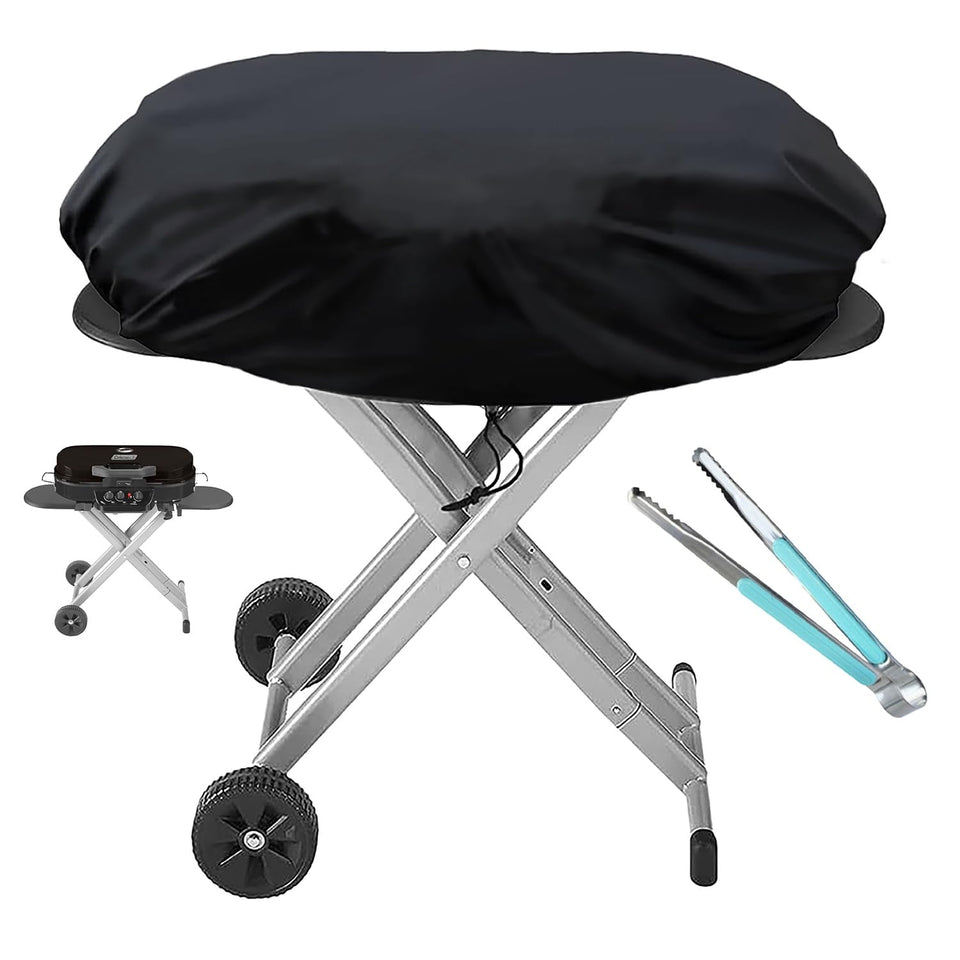 AEVENZ grill cover on Coleman Roadtrip 285 shields from rain and dust