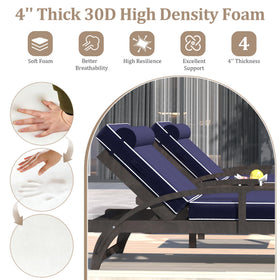 Aevum azn cushions secured with adjustable straps on a lounge