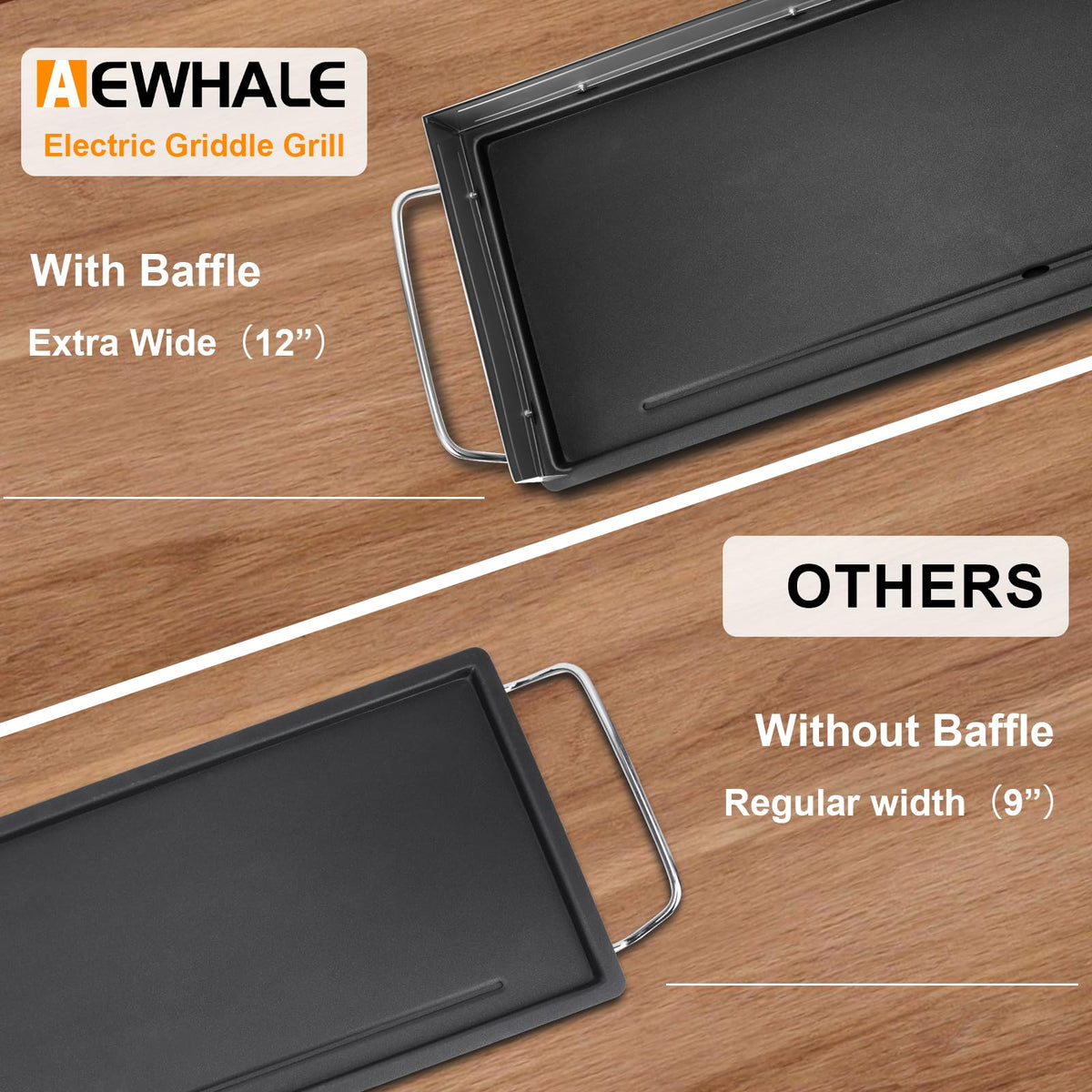 AEWHALE adjustable temperature from 205°F to 420°F for versatile meals.